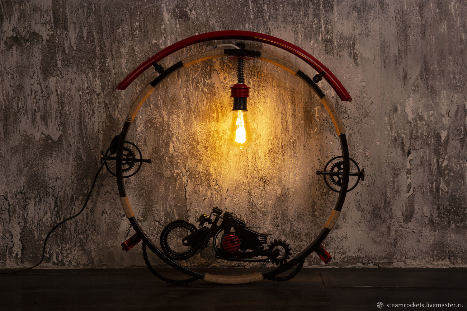 Настенный светильник с мотоциклом, Настенные светильники, Тула,  Фото №1