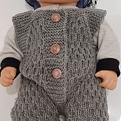Одежда детская handmade. Livemaster - original item Knitted jumpsuit for a newborn 0-3 months. Handmade.