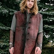 Субкультуры handmade. Livemaster - original item Aragorn`s leather vest. Handmade.