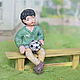 Handmade cotton toy ' Little football player', Christmas decorations, Orel,  Фото №1