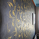 Декор поверхности стены кухни в серых и золотых тонах (эффект шелка). Декор. Art of genius (oikos). Ярмарка Мастеров.  Фото №4