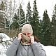 Шапка и снуд в технике "бриошь". Шапки. Брин Татьяна (brinta). Ярмарка Мастеров.  Фото №6