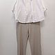 Винтаж: Лён /вискоза Marks Spenser Linen, 50-54, 56 брюки женские. Брюки винтажные. Brend & Vintage. Интернет-магазин Ярмарка Мастеров.  Фото №2
