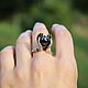 Pearl ring made of 925 sterling silver and black pearls HH0037. Rings. Sunny Silver. My Livemaster. Фото №5