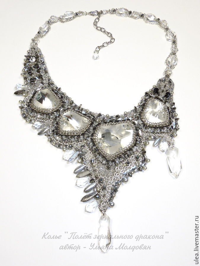 Fantasy necklace Flight of the Mirror dragon, Necklace, St. Petersburg,  Фото №1