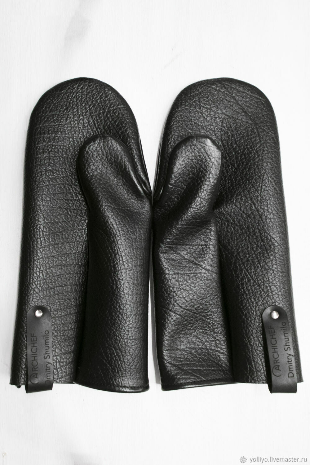  для горячего из натуральной кожи: комплект из двух рукавиц в .