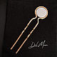 Brass hairpin with mother-of-pearl 'Sun' (1 piece). Hairpin. Del-moro. My Livemaster. Фото №5