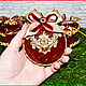 Set of Christmas decorations 'Marsala with gold', 6 pcs. Christmas decorations. oksanapodarki. Online shopping on My Livemaster.  Фото №2
