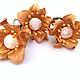 Ring and earrings beige peach flowers. Jewelry Sets. Shagree (Shagree). My Livemaster. Фото №6
