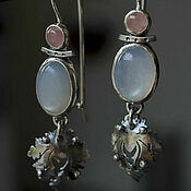 Украшения handmade. Livemaster - original item Silver earrings with natural stones, silver earrings. Handmade.