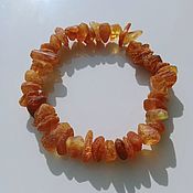 Украшения handmade. Livemaster - original item Amber bracelet made of raw amber on an elastic band for every day. Handmade.