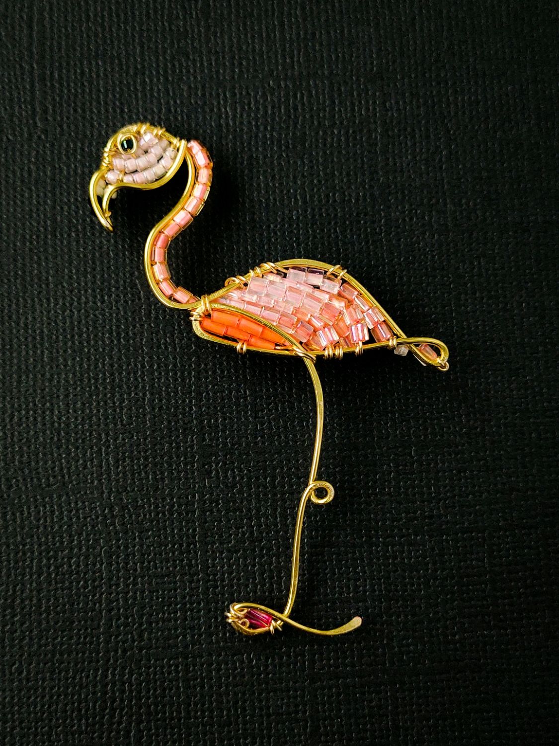 Brooch 'Flamingo', Jewelry Sets, St. Petersburg,  Фото №1