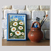 Картины и панно handmade. Livemaster - original item The flowers  Camomiles Original oil painting. Handmade.