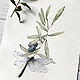 'Olive twig'' watercolor painting (green, flowers). Pictures. Nadezda Perova. Online shopping on My Livemaster.  Фото №2