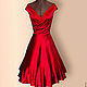 Red silk dress with a fluffy skirt Valentino. Dresses. Lana Kmekich (lanakmekich). Online shopping on My Livemaster.  Фото №2