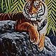 Order Kit embroidery with beads "TIGER ON ROCKS". Beaded embroidery from Laura. Livemaster. . Embroidery kits Фото №3
