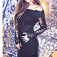 Order Long lace evening black dress 'Black Swan'. Lana Kmekich (lanakmekich). Livemaster. . Dresses Фото №3