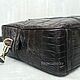 Briefcase made of genuine leather crocodile. Brief case. Mad Cat. My Livemaster. Фото №4