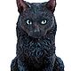 Статуэтка Черный кот-гадальщик. Статуэтки. Подарки от Михалыча. Интернет-магазин Ярмарка Мастеров.  Фото №2