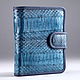 Snake leather women's wallet, coin holder on the clasp IMI0007C, Wallets, Moscow,  Фото №1