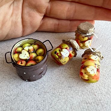 Куклы и игрушки ручной работы. Ярмарка Мастеров - ручная работа Миниатюра для кукол грушевый набор. Handmade.