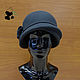 Order Fashionable ladies ' hat in soft felt. dark gray. Mishan (mishan). Livemaster. . Hats1 Фото №3