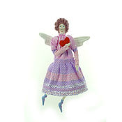 Для дома и интерьера handmade. Livemaster - original item Angel doll with violin. Guardian Angel made of fabric. Handmade.