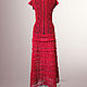 Crochet dress Michaela. Red handmade women cocktail crochet dress. Dresses. Crochet by Tsareva. Online shopping on My Livemaster.  Фото №2