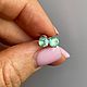 Серьги с натуральным Уральским изумрудом 0.82 ct. Серьги классические. Елена. Ярмарка Мастеров.  Фото №6