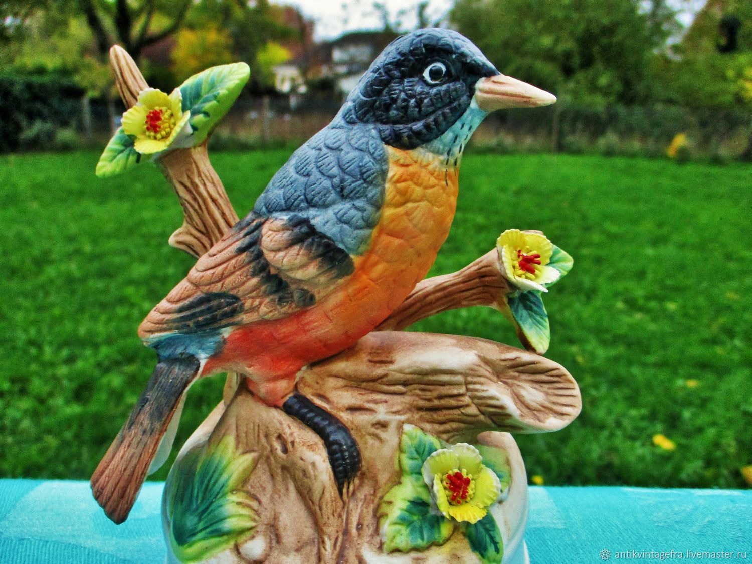 Винтаж: Старинная винтажная музыкальная статуэтка Oiseau бисквит Италия – купить на Ярмарке Мастеров – K8C80RU | Предметы интерьера винтажные, Орлеан