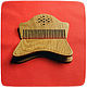 Combs: Wooden mustache and beard comb good LUCK KNOT with case. Beard Accessories. Magic wood. My Livemaster. Фото №5