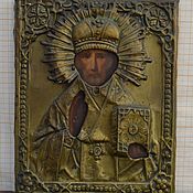 Винтаж handmade. Livemaster - original item Ancient icon of Saint Nicholas the Wonderworker. Handmade.
