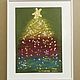 Painting Christmas tree 'Elegant' 297h420 mm. Pictures. chuvstvo-pozitiva (chuvstvo-pozitiva). My Livemaster. Фото №6