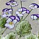 'La violeta', bordado en el cuadro. Pictures. Irina  Art embroidery. Ярмарка Мастеров.  Фото №4