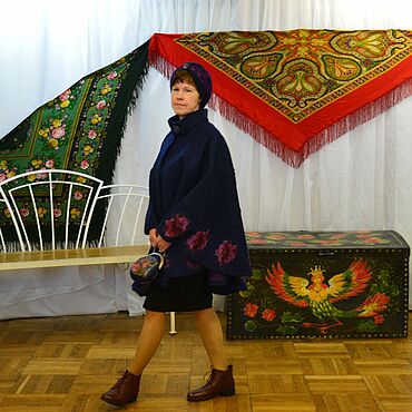 Одежда ручной работы. Ярмарка Мастеров - ручная работа Пальто - Пончо синее из шерсти валяное женское свободного покроя. Handmade.