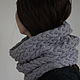 Scarf grey snood yoke knitted merino wool. Snudy1. SolarisArtis. Online shopping on My Livemaster.  Фото №2