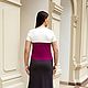 Tricolor Jersey dress - white, fuchsia, graphite. Dresses. AVS -dressshop. Online shopping on My Livemaster.  Фото №2