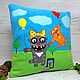 Photo for memory. Decorative pillow with application by Vasya Lozhkin. Pillow. Dingus! Funny cats and other toys. Online shopping on My Livemaster.  Фото №2