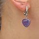 Серьги с аметистом. Серьги классические. Katerina Moroz accessories for you (katerinamoroz). Интернет-магазин Ярмарка Мастеров.  Фото №2