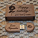 Wooden flash drive with engraving in a box, a gift made of wood. Flash drives. fleshki22. My Livemaster. Фото №5
