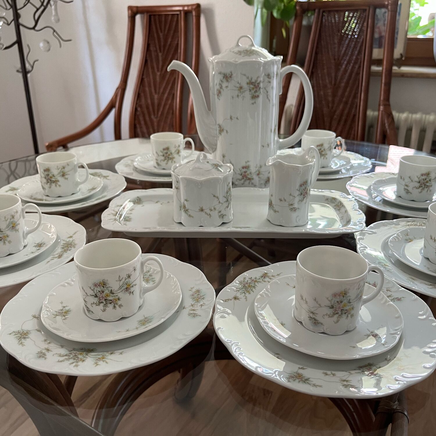 Винтаж Кофейночайный сервиз, Rosenthal, Classic Rose, Западная