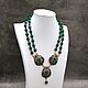 Order Emerald necklace made of agate chalcedony with a pendant. naturalkavni. Livemaster. . Necklace Фото №3
