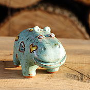 Для дома и интерьера handmade. Livemaster - original item Gentle Hippo. Figurine. Handmade.
