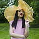 Summer hat made of straw with blue 'Golden'. Hats1. Novozhilova Hats. Online shopping on My Livemaster.  Фото №2
