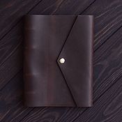 Канцелярские товары handmade. Livemaster - original item Leather notebook with rings A5 made of genuine leather Crazy Horse. Handmade.