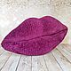 Knitted plush lips 'Wine kiss', Pillow, Irkutsk,  Фото №1