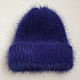 Order Dark blue set (hat, mittens) from angora 80. Knitted with love. Livemaster. . Headwear Sets Фото №3