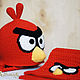 Angry Birds шапка и шарф. Шапки. Олеся (butterfly5). Интернет-магазин Ярмарка Мастеров.  Фото №2