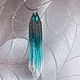 Заказать Серьги из бисера длинные бирюзовые. Cristal Wings - Серьги. Ярмарка Мастеров. . Серьги классические Фото №3