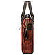 Кожаная деловая сумка "Юстин" (рыжий антик). Классическая сумка. Кожинка. Ярмарка Мастеров.  Фото №4